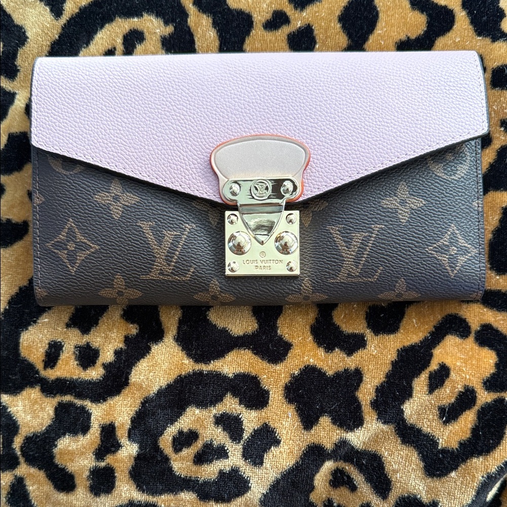 Pink and Brown Monogram Wallet